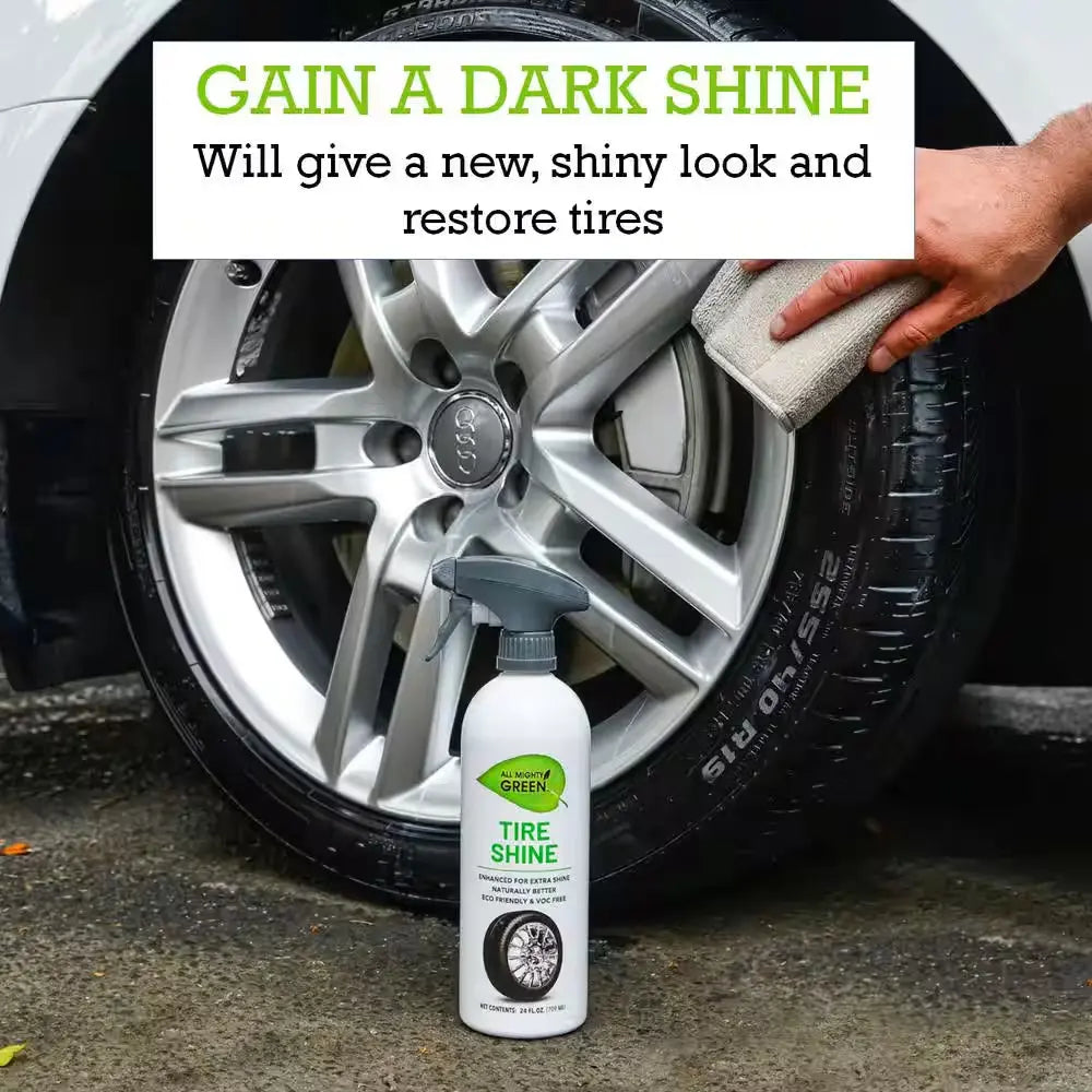 24 Oz. Automotive Tire Shine, Eco-Friendly; VOC Free; Non-Toxic; Trigger Spray Bottle(2-Pack)