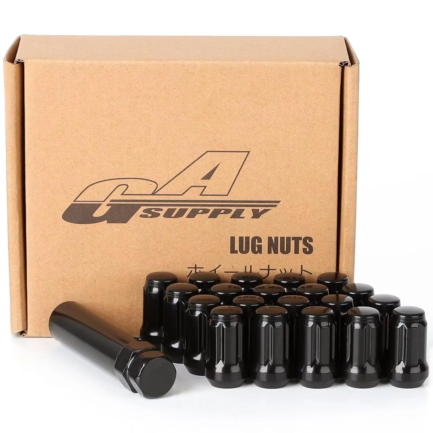M12X1.5 Lug Nuts 1.25", One-Piece OEM Factory Style Replacement Lug Nuts, Closed End Bulge Acorn Cone Seat 20 Pcs Chrome Lug Nut