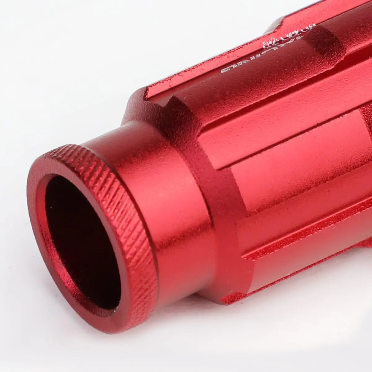 LN-ZTL-9025-15-RD 20Pcs M12 X 1.5 Open End Style Wheel Lug Nuts W/Deep Drive Extension Adapter, 24Mm Od/50Mm H, Red