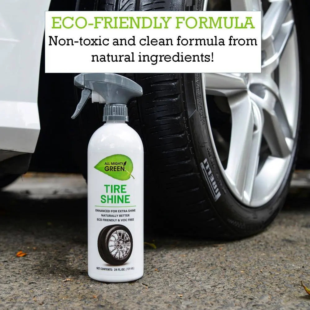 24 Oz. Automotive Tire Shine, Eco-Friendly; VOC Free; Non-Toxic; Trigger Spray Bottle(2-Pack)