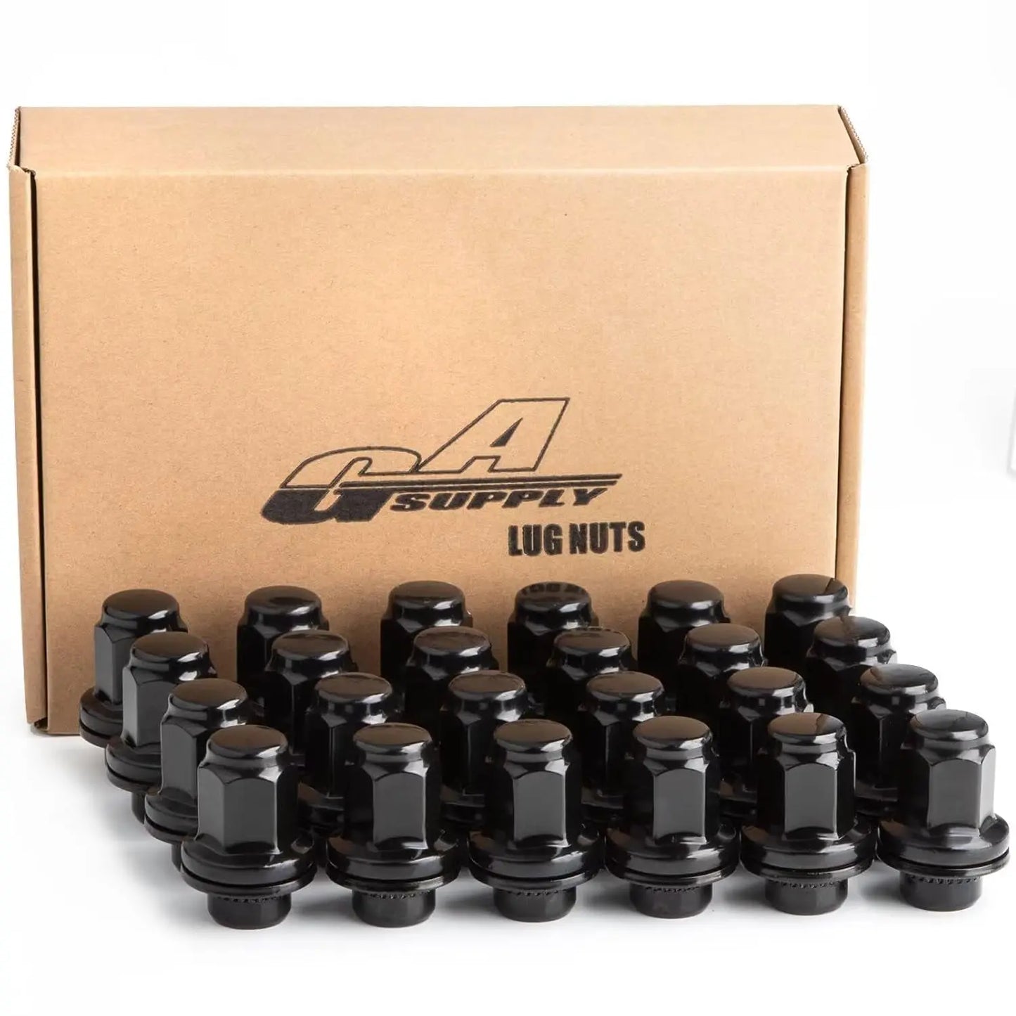 M12X1.5 Lug Nuts 1.25", One-Piece OEM Factory Style Replacement Lug Nuts, Closed End Bulge Acorn Cone Seat 20 Pcs Chrome Lug Nut