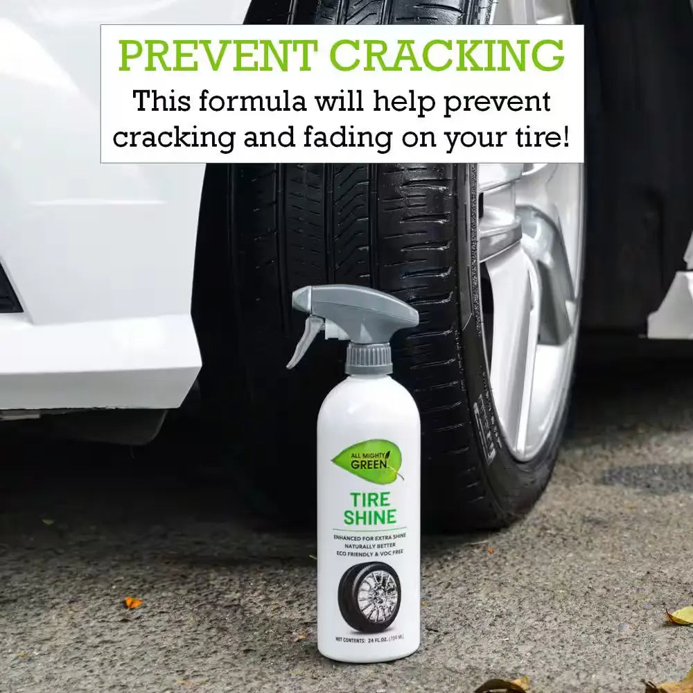 24 Oz. Automotive Tire Shine, Eco-Friendly; VOC Free; Non-Toxic; Trigger Spray Bottle(2-Pack)