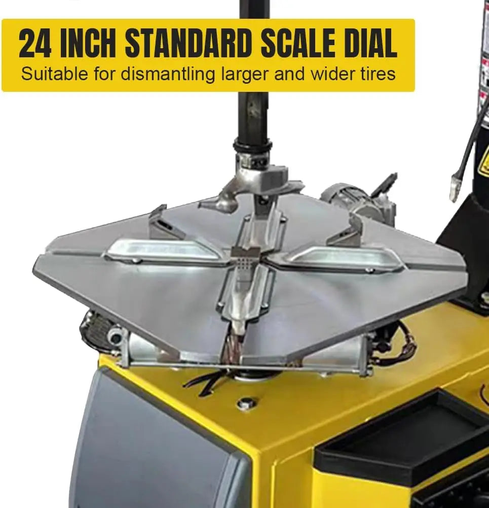 Tire Changer 24'' Rim Tire Changing Machine Wheel Clamping Style Tool Changers Machine Rim Clamp with Double Assist Arms