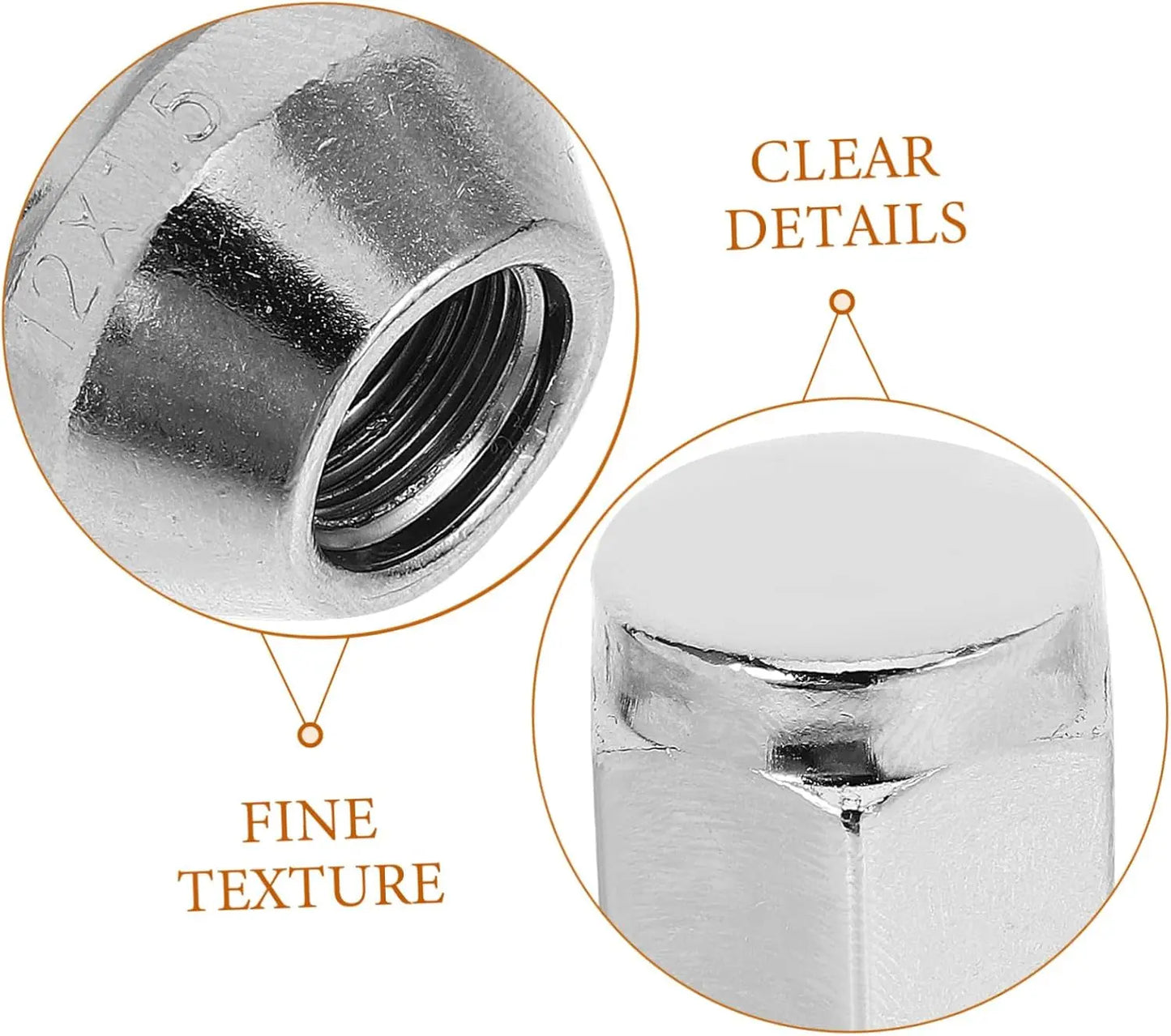 10Pcs Tire Screws Automotive Lug Nuts Lug Nuts for Automotive Tires Tire Lug Nuts Camper Lug Nuts Lug Nuts for Truck Tires Wheel Nuts Car Wheel Lug Nuts Automotive Accessories, Silver