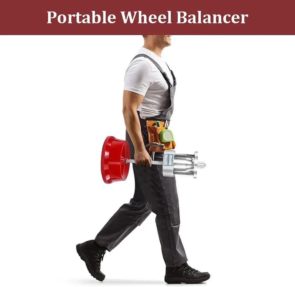Portable Bubble Wheel Balancer, Heavy Duty Professional Tire Rim Balancing Machine Hubs Wheel Tire Balancer Bubble Level Heavy Duty Rim for Automotive Cars Trucks