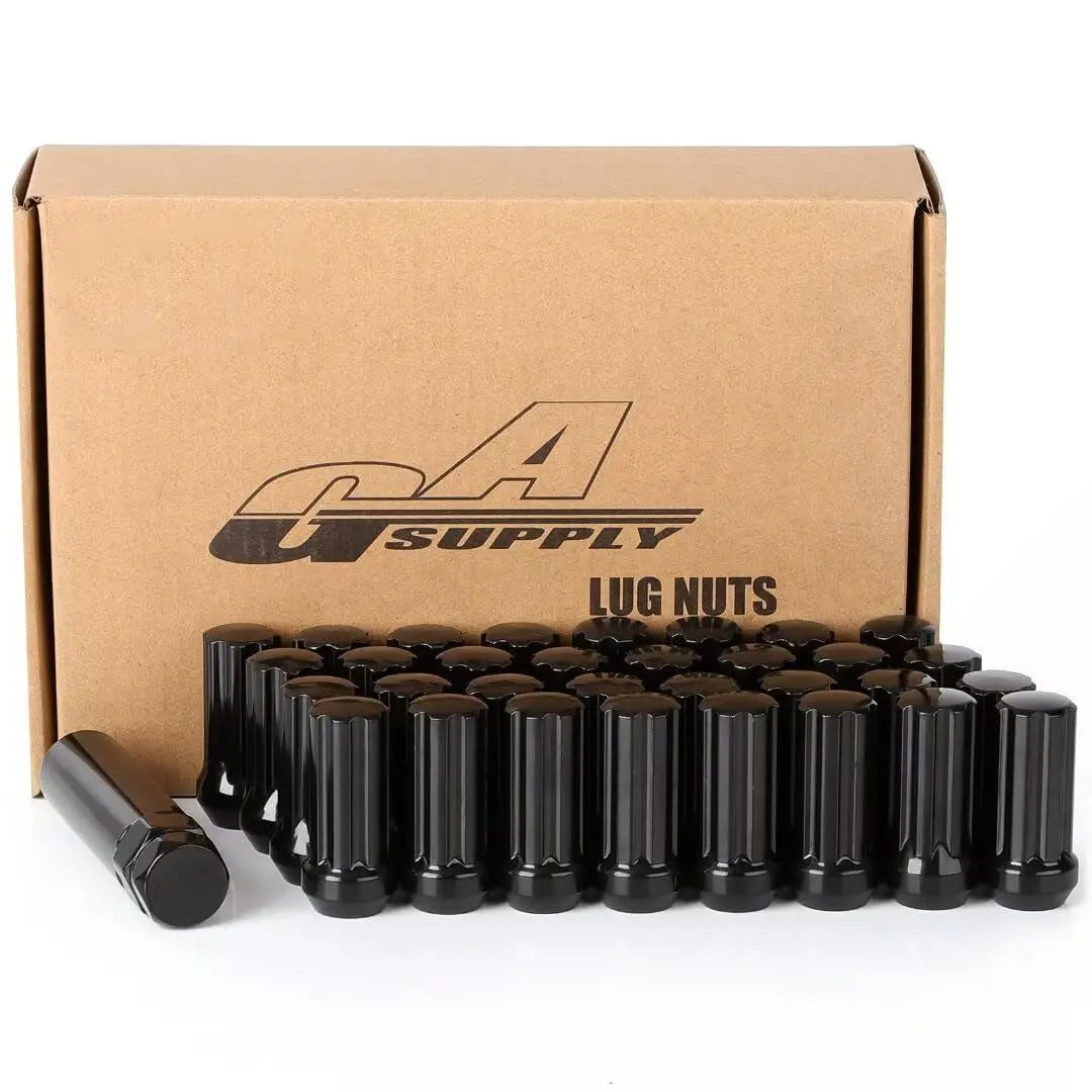 M12X1.5 Lug Nuts 1.25", One-Piece OEM Factory Style Replacement Lug Nuts, Closed End Bulge Acorn Cone Seat 20 Pcs Chrome Lug Nut