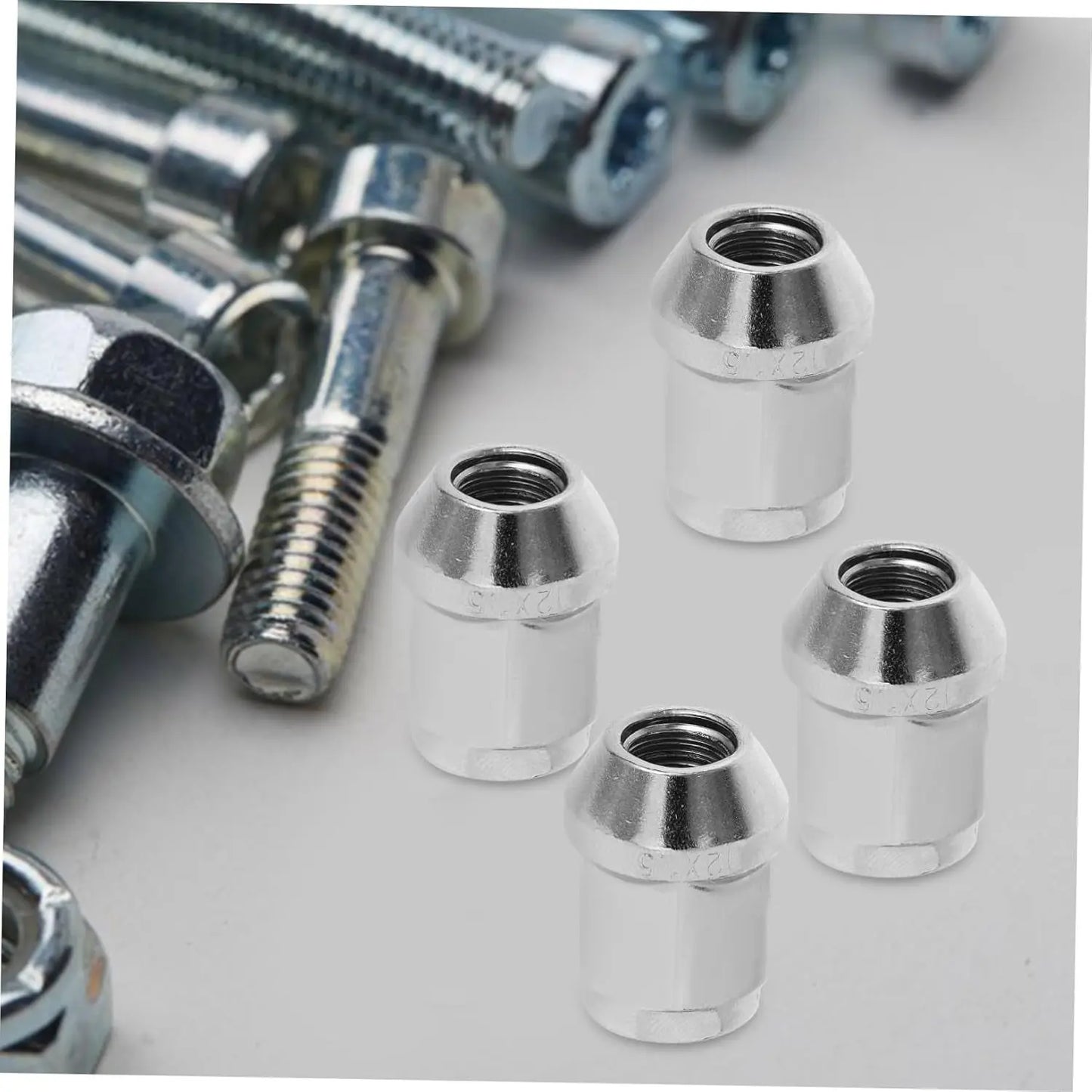 10Pcs Tire Screws Automotive Lug Nuts Lug Nuts for Automotive Tires Tire Lug Nuts Camper Lug Nuts Lug Nuts for Truck Tires Wheel Nuts Car Wheel Lug Nuts Automotive Accessories, Silver