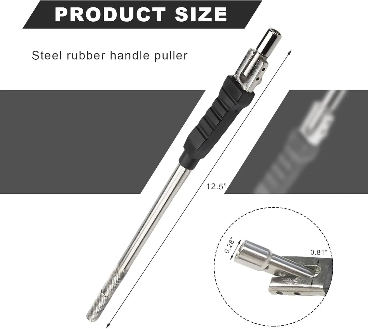 Valve Stem Puller, Automotive Tire Valve Stem Installation Tool with Rubber Boot, Universal Tire Valve Stem Valve Core Removal Tool for Most Vehicles, Car Accessories