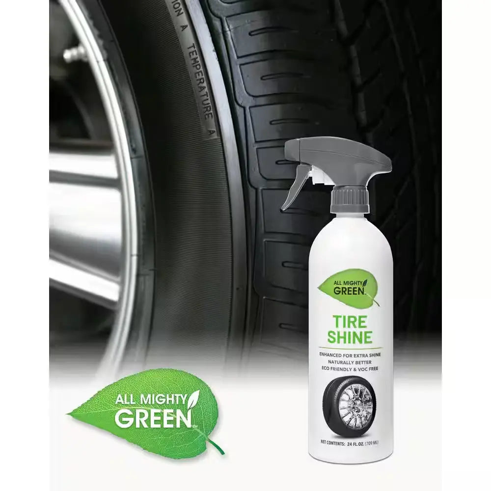 24 Oz. Automotive Tire Shine, Eco-Friendly; VOC Free; Non-Toxic; Trigger Spray Bottle(2-Pack)