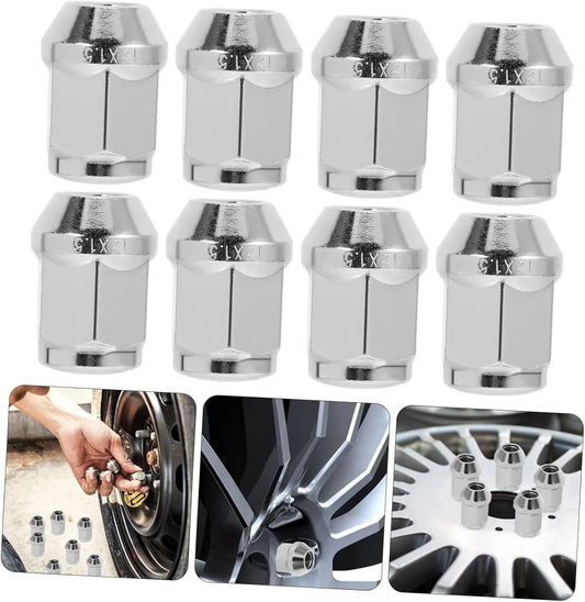 10Pcs Tire Screws Automotive Lug Nuts Lug Nuts for Automotive Tires Tire Lug Nuts Camper Lug Nuts Lug Nuts for Truck Tires Wheel Nuts Car Wheel Lug Nuts Automotive Accessories, Silver