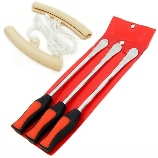 Three Tire Change Spoons Motorcycle Tire Irons Changer Levers Changing Tool with Rim Protector Kit
