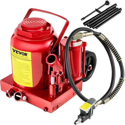 110231 Lbs. 50-Ton Bottle Air Hydraulic Bottle Jack Rugged Steel Construction Heavy-Duty Air Jack