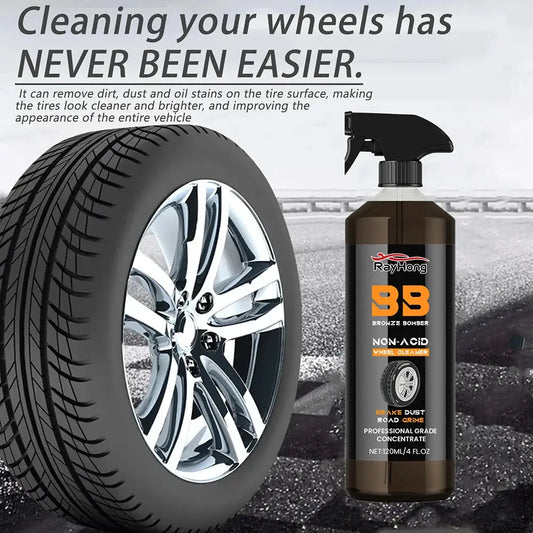120ML Automobile Wheel Cleaner Powerful Rim Brake Buster Spray Car Detailing Brake Dust Remover for Cleaning Wheels and Tires