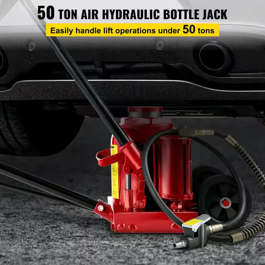 110231 Lbs. 50-Ton Bottle Air Hydraulic Bottle Jack Rugged Steel Construction Heavy-Duty Air Jack