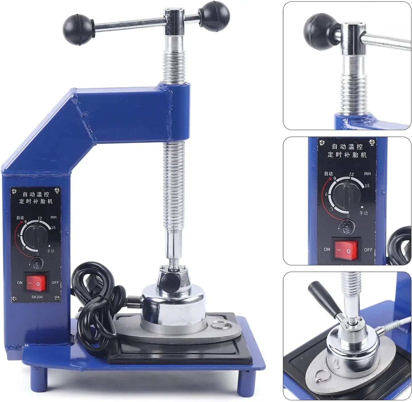 Auto Tyre Repair Machine Kit Car Tire Vulcanizer Patches Vulcanizing Machine, 220V Tyre Vulcanizing Patches Machine 140℃-165℃
