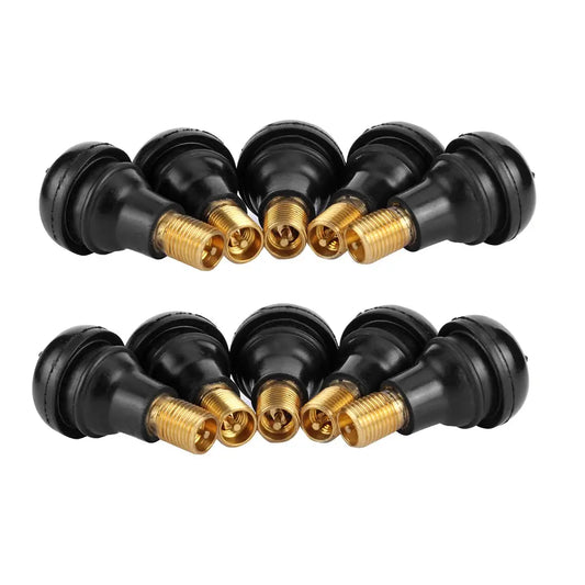 10/25Pcs TR412 Snap-In Black Rubber Tubeless Tire Tyre Valve Stems for ATV Car Motorcycle Tubeless Tire Valve Stems