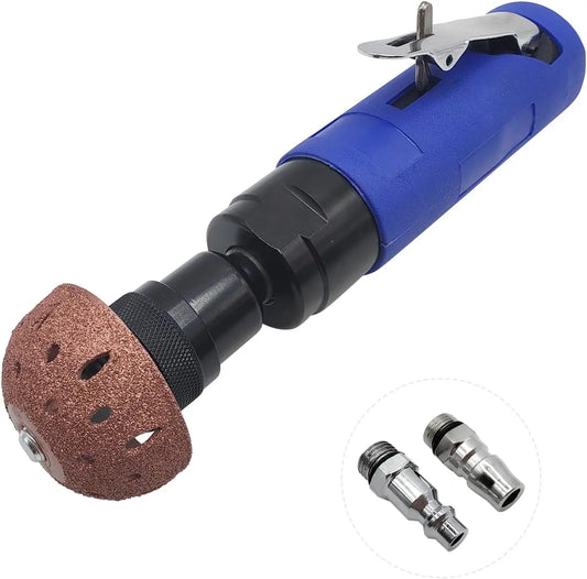 Low Speed Air Tire Buffer, 2500Rpm Pneumatic Tire Buffing Tool, Tire Repair Polish Grinder Patch Tools Kit, Automatic Buffing Polishing Wheel Machine (With 2 Air Inlet Connectors)