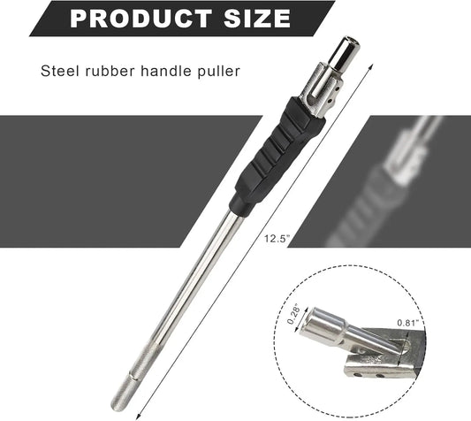 Valve Stem Puller, Automotive Tire Valve Stem Installation Tool with Rubber Boot, Universal Tire Valve Stem Valve Core Removal Tool for Most Vehicles, Car Accessories