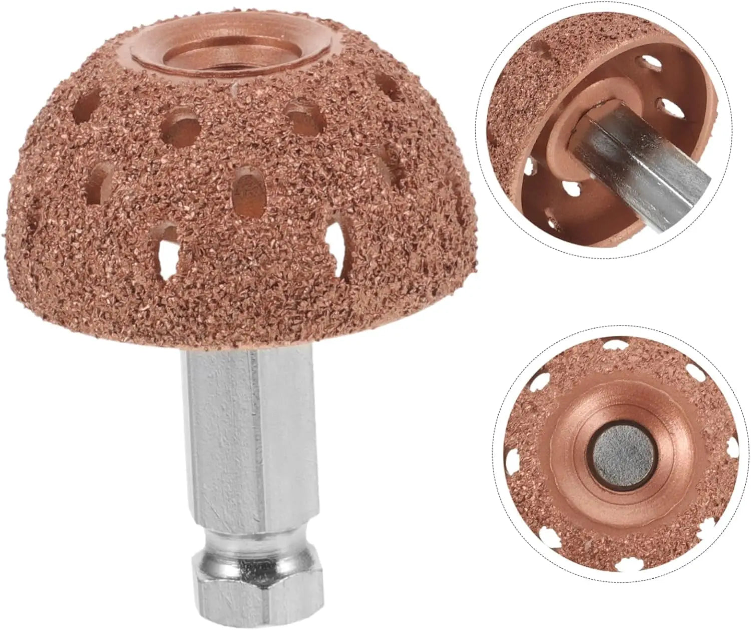 2 Sets Tire Repair and Grinding Machine Coarse Buffing Wheel Tire Repair Grinding Head Car Tire Grinding Head Grinding Head with Rod Bowl Repair for Tire Auto Tire Buffer Tire Tool