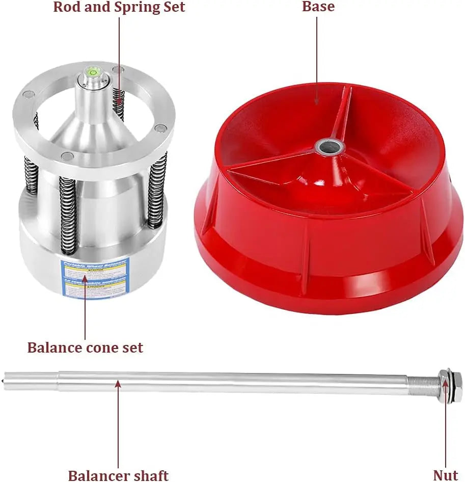 Portable Bubble Wheel Balancer, Heavy Duty Professional Tire Rim Balancing Machine Hubs Wheel Tire Balancer Bubble Level Heavy Duty Rim for Automotive Cars Trucks